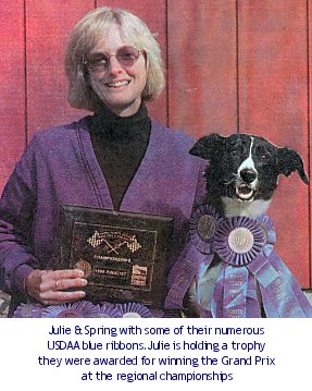 Julie and Spring with ribbons