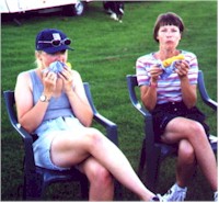 Pat & Tracy enjoy the BBQ