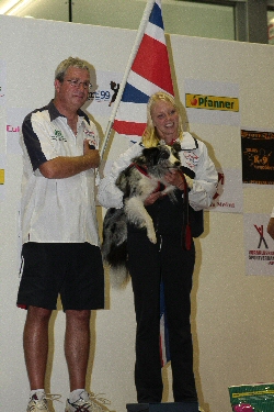 Gold medal winner Tasha Wise with Steve Croxford