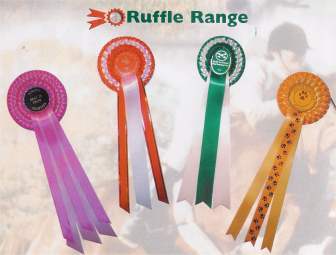 Image of Norton's 'Ruffle' range of rosettes